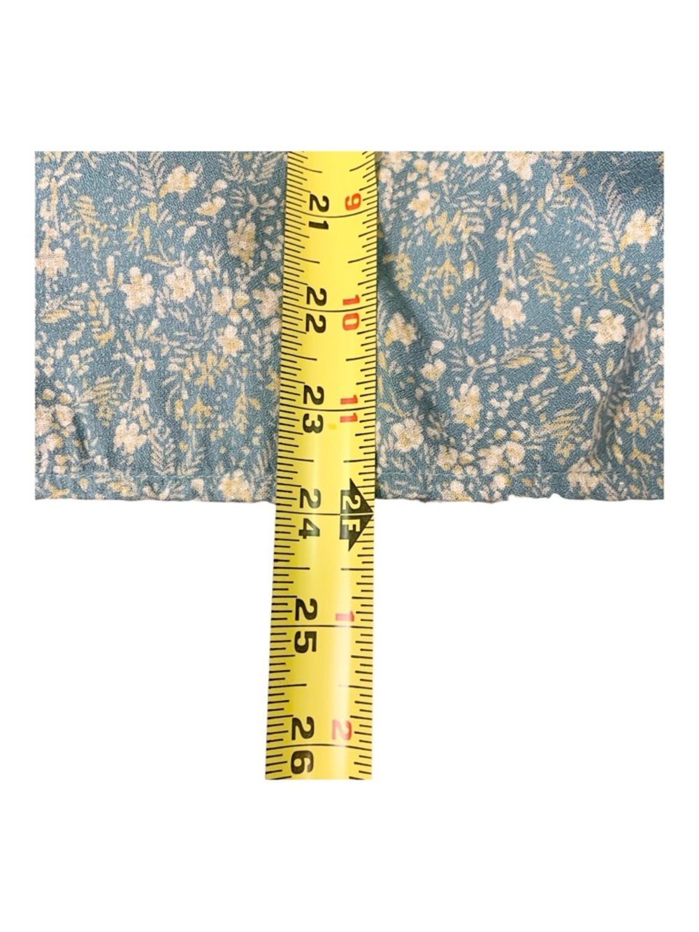 Lucky Brand Teal Boho Floral Smocked V-Neck Top‎ Peasant Blouse Coquette Large - Picture 11 of 11